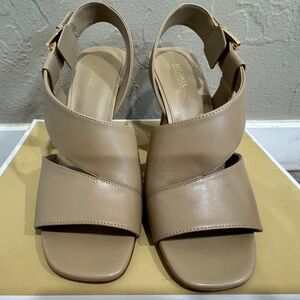 Michael Kors Camel Leather Sandals
